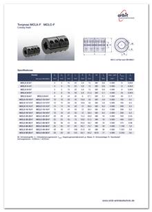 Datasheet Torqmax one-piece MCLX/MCLC-F