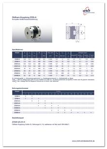 Datasheet Oldham-coupling ZOS-A