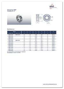 Datasheet Clampmax MSP-SS/-ST