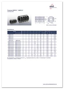 Datasheet Torqmax two-piece MSPX/MSPC-F