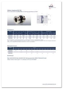 Datasheet Oldham-Kupplung GOC-SS