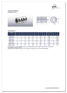 Datasheet Torqmax one-piece MCLX/MCLC-A