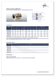 Datasheet Oldham-coupling GOC-SS PEK