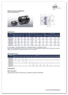 Datasheet Oldham-coupling MOST-A